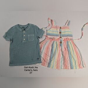 Boy Girl Twin Matching Set 2T